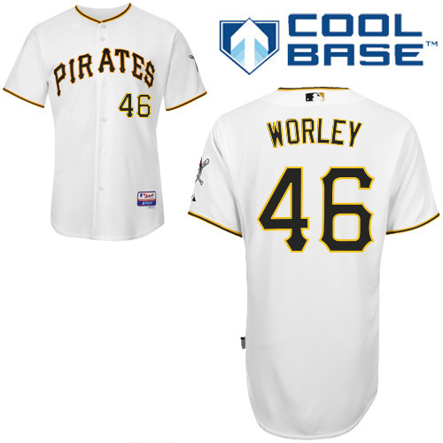 Pittsburgh Pirates #46Vance Worley Authentic Andrew McCutchen Home White Jersey Pittsburgh Pirates #46Vance Worley Authentic Andrew McCutchen Home White Jersey