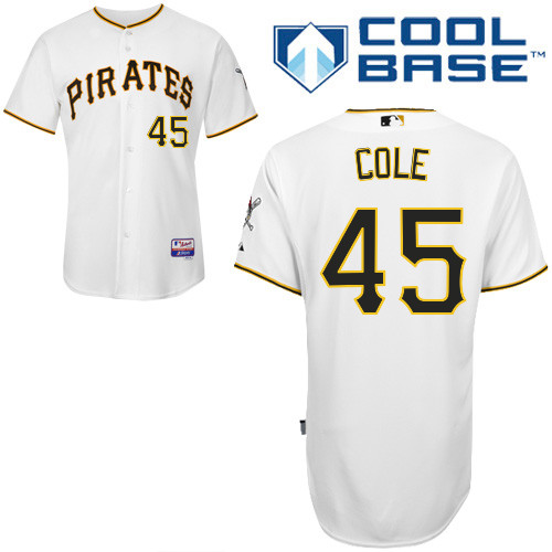 Pittsburgh Pirates #45Gerrit Cole Authentic Andrew McCutchen Home White Jersey Pittsburgh Pirates #45Gerrit Cole Authentic Andrew McCutchen Home White Jersey