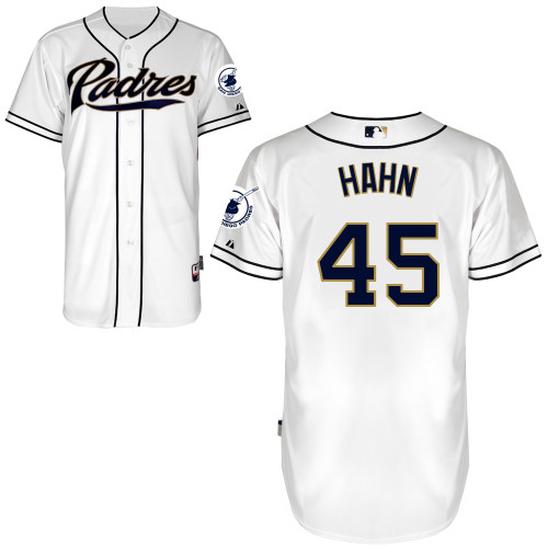 San Diego Padres #45Jesse Hahn Authentic Personalized Home White Jersey San Diego Padres #45Jesse Hahn Authentic Personalized Home White Jersey