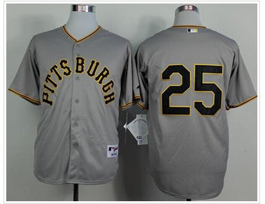 Pittsburgh Pirates #25 Gregory Polanco Grey 1953 Turn Back The Clock Stitched Baseball Jersey Pittsburgh Pirates #25 Gregory Polanco Grey 1953 Turn Back The Clock Stitched Baseball Jersey