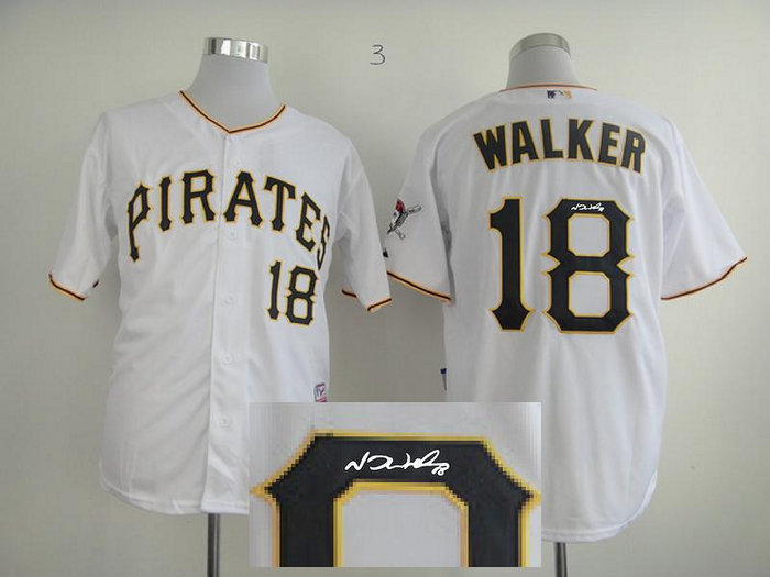 Pittsburgh Pirates 18 Walker White Cool Base Signed Jersey Pittsburgh Pirates 18 Walker White Cool Base Signed Jersey