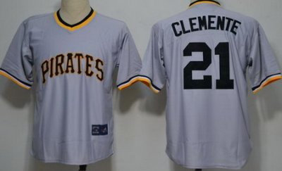 Pittsburgh Pirates 21# Clemente Grey M&N MLB Jersey Pittsburgh Pirates 21# Clemente Grey M&N MLB Jersey