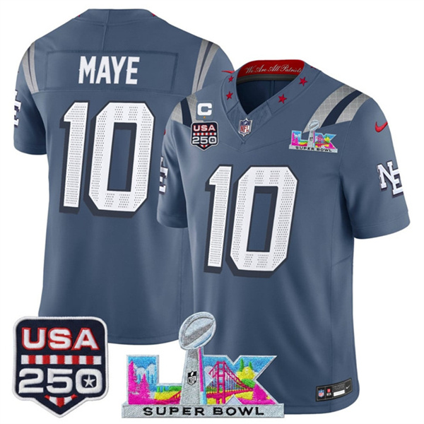 Star C Patch And Super Bowl LX Patch & USA 250' Patch “Rivalries” Vapor Limited Stitched Football Jersey
