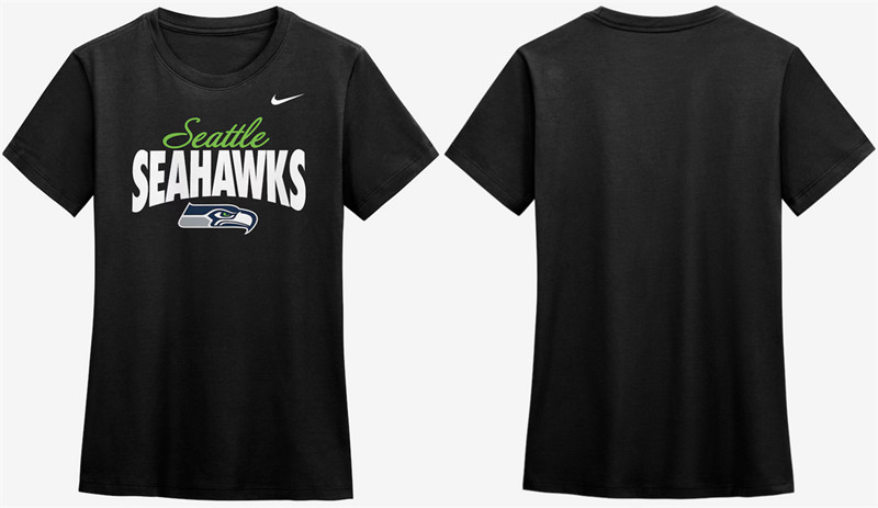 Women's Seattle Seahawks Black Club T-Shirt(Run Small)
