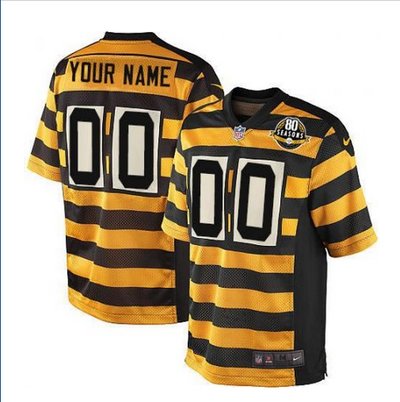 Youth Nike Pittsburgh Steelers Customized Limited YellowBlack Alternate 80TH Anniversary Throwback NFL Jersey Youth Nike Pittsburgh Steelers Customized Limited YellowBlack Alternate 80TH Anniversary Throwback NFL Jersey