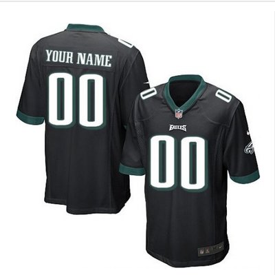 Youth Nike Philadelphia Eagles Customized Elite Black Alternate NFL Jersey