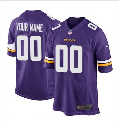 Youth Nike Minnesota Vikings Customized Elite Purple Team Color NFL Jersey Youth Nike Minnesota Vikings Customized Elite Purple Team Color NFL Jersey