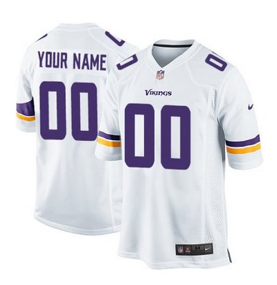 Youth Nike Minnesota Vikings Customized Elite White NFL Jersey Youth Nike Minnesota Vikings Customized Elite White NFL Jersey