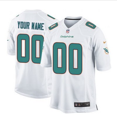 Youth Nike Miami Dolphins Customized Elite White NFL Jersey Youth Nike Miami Dolphins Customized Elite White NFL Jersey