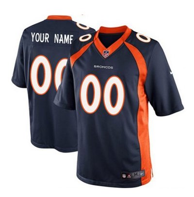 Youth Nike Denver Broncos Customized Limited Navy Blue Alternate NFL Jersey
