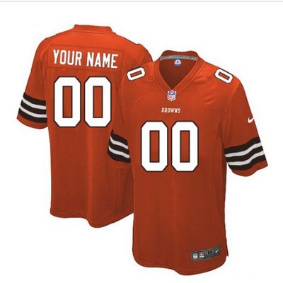 Youth Nike Cleveland Browns Customized Elite Orange Alternate NFL Jersey Youth Nike Cleveland Browns Customized Elite Orange Alternate NFL Jersey