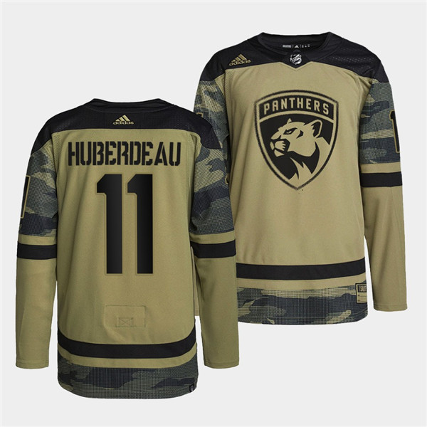 Men's Florida Panthers #11 Jonathan Huberdeau 2022 Camo Military Appreciation Night Stitched Jersey Men's Florida Panthers #11 Jonathan Huberdeau 2022 Camo Military Appreciation Night Stitched Jersey