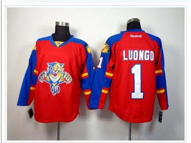 Florida Panthers #1 Roberto Luongo Red Home Stitched NHL Jersey