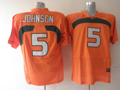 Hurricanes #5 Andre Johnson Orange Stitched NCAA Jerseys Hurricanes #5 Andre Johnson Orange Stitched NCAA Jerseys