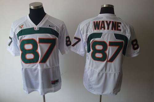 Hurricanes #87 Reggie Wayn White Stitched NCAA Jerseys Hurricanes #87 Reggie Wayn White Stitched NCAA Jerseys