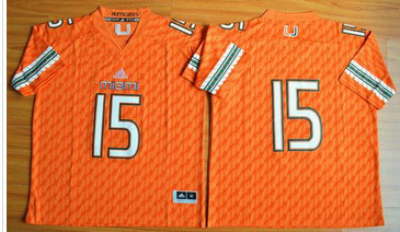 Miami Hurricanes #15 Brad Kaaya Orange Stitched NCAA Jerseys Miami Hurricanes #15 Brad Kaaya Orange Stitched NCAA Jerseys