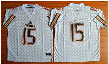 Miami Hurricanes #15 Brad Kaaya White Stitched NCAA Jerseys Miami Hurricanes #15 Brad Kaaya White Stitched NCAA Jerseys
