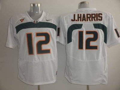 Hurricanes #12 Jacory Harris White Embroidered NCAA Jerseys Hurricanes #12 Jacory Harris White Embroidered NCAA Jerseys