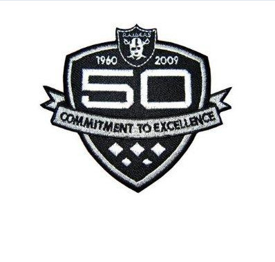 Stitched Oakland Raiders 50th Anniversary Jersey Patch Stitched Oakland Raiders 50th Anniversary Jersey Patch