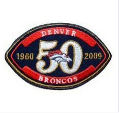 Stitched Denver Broncos 50th Anniversary Jersey Patch