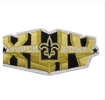 Stitched New Orleans Saints Super Bowl XLIV Gold Jersey Patch