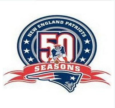 Stitched New England Patriots 50th Anniversary Jersey Patch