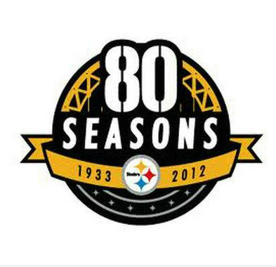 Stitched Pittsburgh Steelers 80th Anniversary Jersey Patch