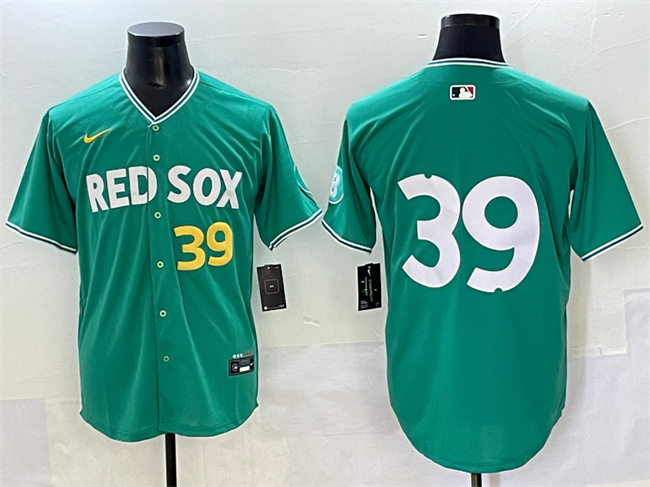 Men's Boston Red Sox #39 Marcelo Mayer Green 2025 City Connect Limited Stitched Baseball Jersey Men's Boston Red Sox #39 Marcelo Mayer Green 2025 City Connect Limited Stitched Baseball Jersey