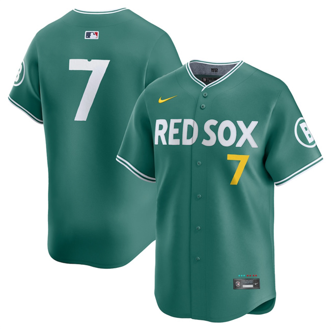 Men's Boston Red Sox #7 Masataka Yoshida Green 2025 City Connect Limited Stitched Baseball Jersey Men's Boston Red Sox #7 Masataka Yoshida Green 2025 City Connect Limited Stitched Baseball Jersey