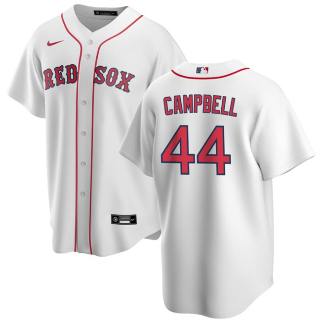 Men's Boston Red Sox #44 Isaiah Campbell White Cool Base Stitched Baseball Jersey Men's Boston Red Sox #44 Isaiah Campbell White Cool Base Stitched Baseball Jersey
