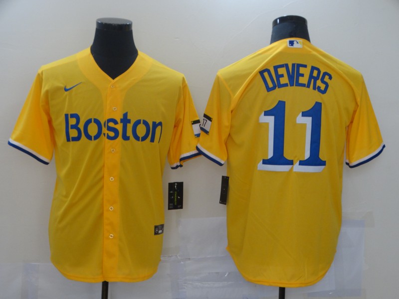 Red Sox 11 Rafael Devers Gold Nike 2021 City Connect Replica Player Cool Base Jerseys Red Sox 11 Rafael Devers Gold Nike 2021 City Connect Replica Player Cool Base Jerseys