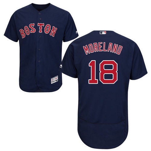 Red Sox #18 Mitch Moreland Navy Blue Flexbase Authentic Collection Stitched Baseball Jersey Red Sox #18 Mitch Moreland Navy Blue Flexbase Authentic Collection Stitched Baseball Jersey