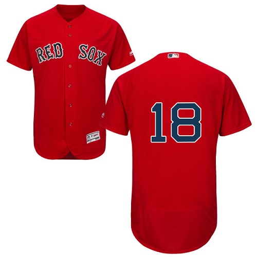 Red Sox #18 Mitch Moreland Red Flexbase Authentic Collection Stitched Baseball Jersey Red Sox #18 Mitch Moreland Red Flexbase Authentic Collection Stitched Baseball Jersey
