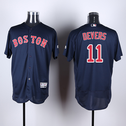 Red Sox #11 Rafael Devers Navy Blue Flexbase Authentic Collection Stitched Baseball Jersey Red Sox #11 Rafael Devers Navy Blue Flexbase Authentic Collection Stitched Baseball Jersey