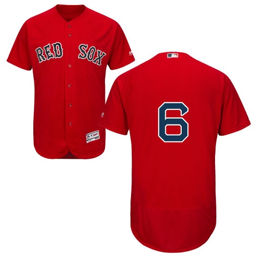 Red Sox #6 Johnny Pesky Red Flexbase Authentic Collection Stitched MLB Jersey Red Sox #6 Johnny Pesky Red Flexbase Authentic Collection Stitched MLB Jersey