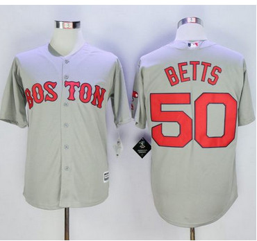 Red Sox #50 Mookie Betts Grey New Cool Base Stitched MLB Jersey Red Sox #50 Mookie Betts Grey New Cool Base Stitched MLB Jersey