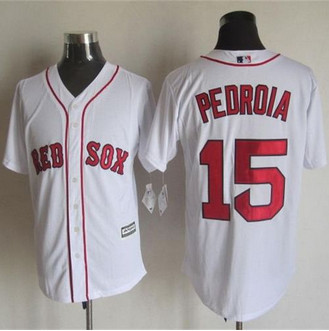 Boston Red Sox #15 Dustin Pedroia White New Cool Base Stitched Baseball Jersey Boston Red Sox #15 Dustin Pedroia White New Cool Base Stitched Baseball Jersey