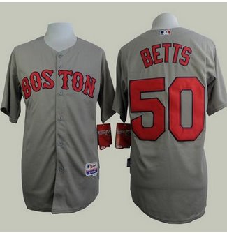 Boston Red Sox #50 Mookie Betts Grey Cool Base Stitched Baseball Jersey Boston Red Sox #50 Mookie Betts Grey Cool Base Stitched Baseball Jersey