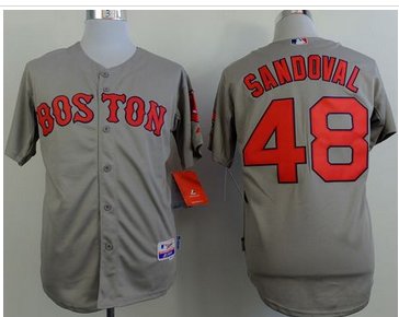 Boston Red Sox #48 Pablo Sandoval Grey Cool Base Baseball Jersey Boston Red Sox #48 Pablo Sandoval Grey Cool Base Baseball Jersey