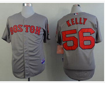 Boston Red Sox #56 Joe Kelly Grey Cool Base Baseball Jersey Boston Red Sox #56 Joe Kelly Grey Cool Base Baseball Jersey