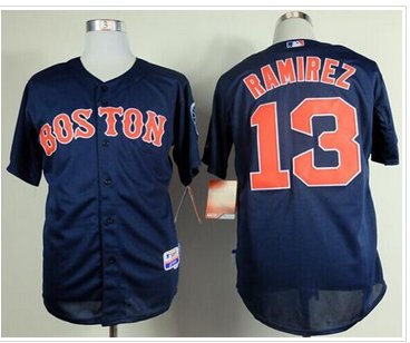 Boston Red Sox #13 Hanley Ramirez Dark Blue Cool Base Baseball Jersey Boston Red Sox #13 Hanley Ramirez Dark Blue Cool Base Baseball Jersey