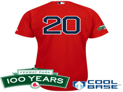Boston Red Sox 20 Kevin Youkilis red Cool Base Jersey wFenway Park 100th Anniversary Patch Boston Red Sox 20 Kevin Youkilis red Cool Base Jersey wFenway Park 100th Anniversary Patch