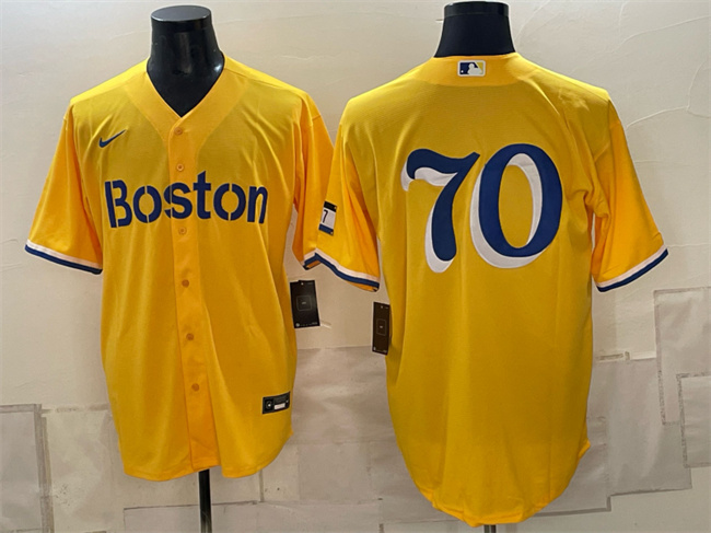 Men's Boston Red Sox #70 Payton Tolle Gold City Connect Stitched Baseball Jersey Men's Boston Red Sox #70 Payton Tolle Gold City Connect Stitched Baseball Jersey