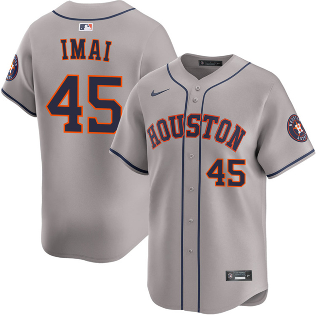 Men's Houston Astros #45 Tatsuya Imai Grey 2026 Limited Stitched Baseball Jersey Men's Houston Astros #45 Tatsuya Imai Grey 2026 Limited Stitched Baseball Jersey