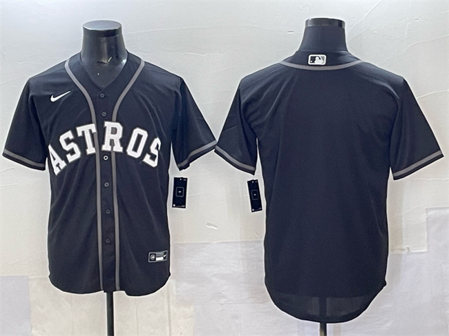 Men's Houston Astros Blank Black Lights Out Limited Stitched Baseball Jersey Men's Houston Astros Blank Black Lights Out Limited Stitched Baseball Jersey
