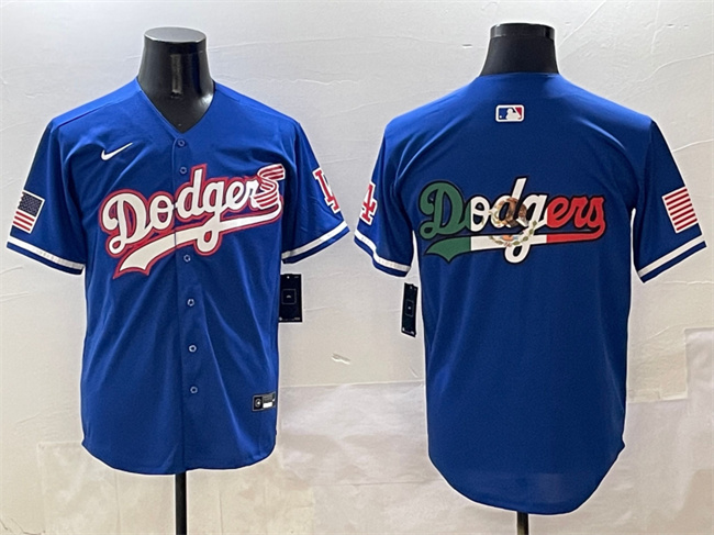 Men's Los Angeles Dodgers Team Big Logo Royal With American Flag Patch Limited Stitched Baseball Jersey Men's Los Angeles Dodgers Team Big Logo Royal With American Flag Patch Limited Stitched Baseball Jersey