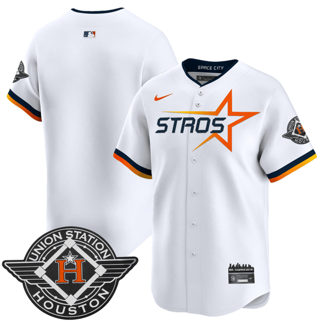 Men's Houston Astros Blank White 2025 City Connect Limited Stitched Baseball Jersey Men's Houston Astros Blank White 2025 City Connect Limited Stitched Baseball Jersey