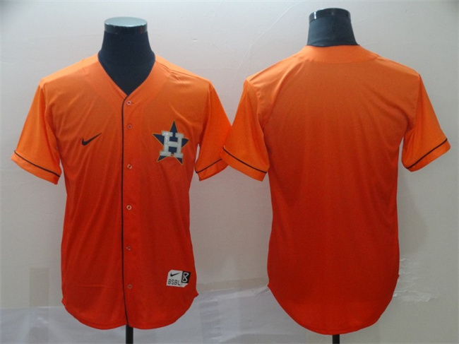 Men's Houston Astros Blank Orange Fade Stitched Baseball Jersey Men's Houston Astros Blank Orange Fade Stitched Baseball Jersey
