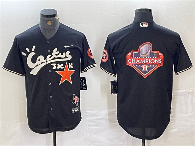 Men's Houston Astros Team Big Logo Black Cactus Jack Vapor Premier Limited Stitched Baseball Jerseys Men's Houston Astros Team Big Logo Black Cactus Jack Vapor Premier Limited Stitched Baseball Jerseys