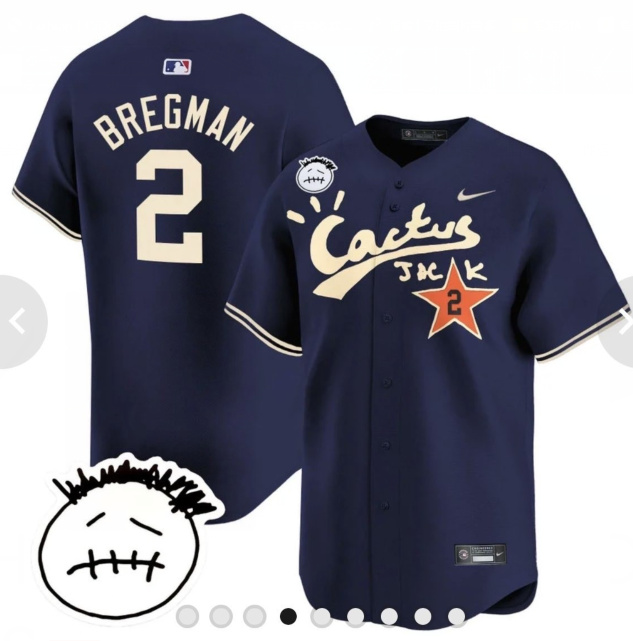 Men's Houston Astros #2 Bregman Cactus Jack Vapor Premier Limited Stitched Navy Baseball Jersey Men's Houston Astros #2 Bregman Cactus Jack Vapor Premier Limited Stitched Navy Baseball Jersey
